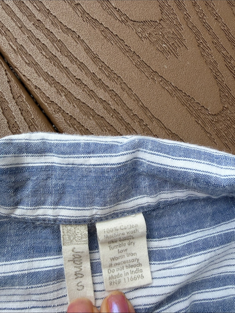Japna Blue and White Striped Mini Dress - Picture 5 of 10